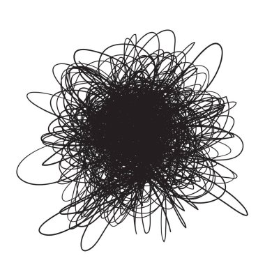 Kaos. Karışık doku soyut. Rasgele kaotik satırları. Elle çizilmiş Fotodinamik scrawls. Siyah beyaz resim. Hatları ile arka plan. Evrensel desen. Sanat yaratma