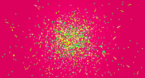 Confettis Multicolores Sur Fond Isolé Explosion Lumineuse Feu Artifice Coloré — Image vectorielle