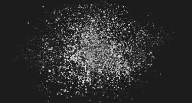 Konfeti izole arka plan üzerinde. Doku ile birçok pırıltılar. Siyah tatil öğeleri. El ilanları, afişler ve Tekstil için şablon. Tebrik kartları. Siyah beyaz resim