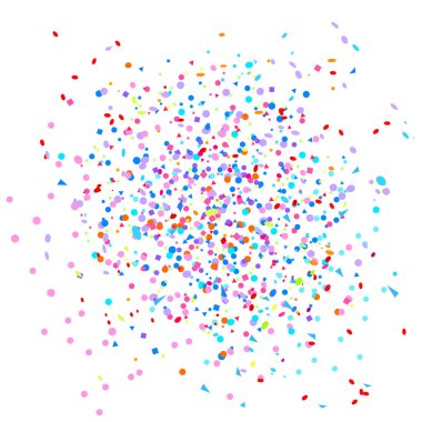 Beyaz renkli pırıltılar. Konfeti izole arka plan üzerinde. Birçok unsurları ile tatil doku. El ilanları, afişler ve Tekstil için şablon. Tebrik kartları