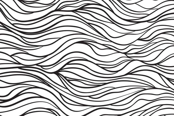 Dalgalı arka plan. El dalgalar çekilmiş. Çok çizgili şerit doku. Dalgalı desen. Siyah ve beyaz Gösterim amacıyla afiş, el ilanı veya posterler