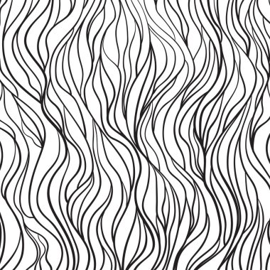Dalgalı arka plan. El dalgalar çekilmiş. Çok çizgili şerit Soyut doku. Dalgalı desen. Siyah ve beyaz Gösterim amacıyla afiş, el ilanı veya posterler