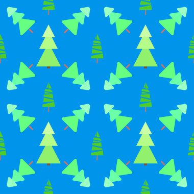 Noel ağaçları ile Seamless modeli. Soyut geometrik duvar kağıdı. Geometrik sanat. Tekstil, kumaş, basımcılık, posterler için baskı. Tebrik kartları