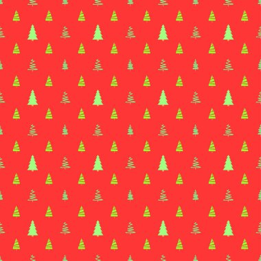 Noel ağaçları ile Seamless modeli. Soyut geometrik duvar kağıdı. Geometrik sanat. Tekstil, kumaş, basımcılık, posterler için baskı. Tebrik kartları