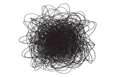 Beyaz karışık. Kaos desen. Karalama kroki. Çizgiler bir dizi arka plan. Karmaşık kaotik doku. Sanat yaratma. Siyah beyaz resim. Basım endüstrisi, posterler ve t-shirtler için doodle