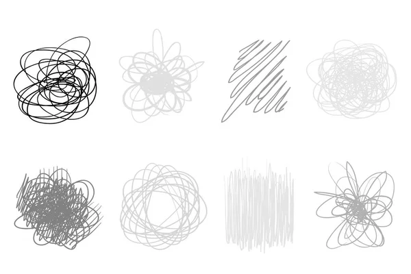 Arrière Plans Avec Tableau Lignes Sur Blanc Textures Chaotiques Complexes — Image vectorielle