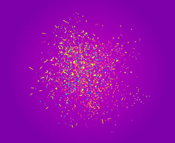 Confetti Geïsoleerde Achtergrond Lichte Explosie Gekleurd Vuurwerk Het Geometrische Patroon — Stockvector