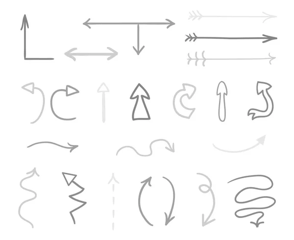 Handritad Infographic Element Vitt Abstrakta Pilar Konturteckningar Uppsättning Olika Tecken — Stock vektor