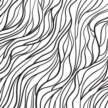Kaos duvar kağıdı. Dalgalı arka plan. El dalgalar çekilmiş. Çok çizgili şerit doku. Dalgalı desen. Siyah ve beyaz Gösterim amacıyla afiş, el ilanı veya posterler