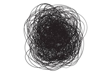 Beyaz karışık şekli. Kaos desen. Karalama kroki. Çizgiler bir dizi arka plan. Karmaşık kaotik doku. Sanat yaratma. Siyah beyaz resim. Posterler ve el ilanları için doodle