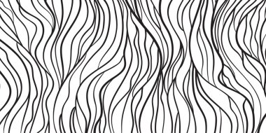 Dalgalı karmaşık arka plan. El dalgalar çekilmiş. Üzerinde duvar kağıdı yatay yüzey. Çok çizgili şerit doku. Dalgalı desen. Siyah ve beyaz Gösterim amacıyla afiş, el ilanı veya posterler