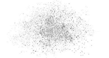 Konfeti izole beyaz zemin üzerinde. Geometrik tatil dokulu ve pırıltılar. Afiş, poster ve el ilanları için görüntü. Tebrik kartları. Siyah beyaz resim