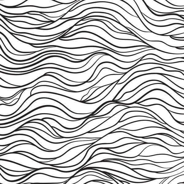 Dalgalı arka plan. El dalgalar çekilmiş. Çok çizgili şerit Soyut doku. Dalgalı desen. Siyah ve beyaz Gösterim amacıyla afiş, el ilanı veya posterler