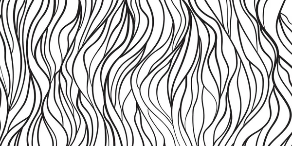 Welliger Hintergrund Handgezeichnete Wellen Streifen Abstrakte Textur Mit Vielen Linien — Stockvektor