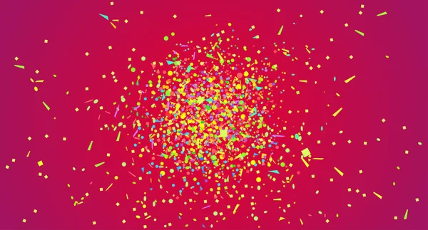 Confetti Geïsoleerde Achtergrond Lichte Explosie Gekleurd Vuurwerk Het Geometrische Patroon — Stockvector