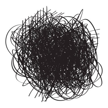 Beyaz karışık. Kaos desen. Karalama kroki. Çizgiler bir dizi arka plan. Karmaşık kaotik doku. Sanat yaratma. Siyah beyaz resim. Basım endüstrisi, posterler ve t-shirtler için doodle