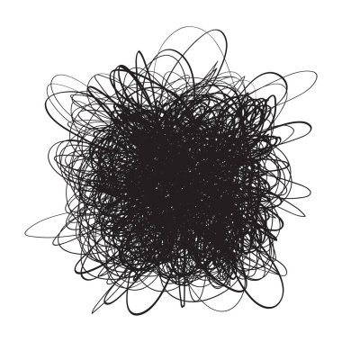 Beyaz karışık. Kaos desen. Karalama kroki. Çizgiler bir dizi arka plan. Karmaşık kaotik doku. Sanat yaratma. Siyah beyaz resim. Basım endüstrisi, posterler ve t-shirtler için doodle