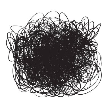 Beyaz karışık. Kaos desen. Karalama kroki. Çizgiler bir dizi arka plan. Karmaşık kaotik doku. Sanat yaratma. Siyah beyaz resim. Basım endüstrisi, posterler ve t-shirtler için doodle