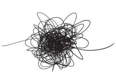 Kaos. Karışık doku soyut. Rasgele kaotik satırları. Elle çizilmiş Fotodinamik scrawls. Siyah beyaz resim. Hatları ile arka plan. Evrensel desen. Sanat yaratma