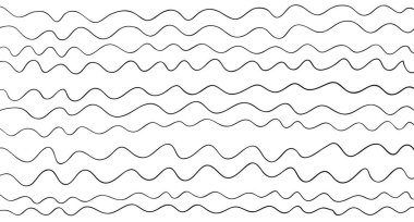 Dalgalar desen. Evrensel doku. Dinamik arka plan soyut. Doodle tasarımı için. Çizgisel duvar kağıdı. Siyah beyaz resim