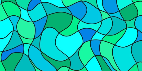Abstract Nautical Wallpaper Surface Wavy Sea Background Mosaic Pattern Waves — Stock Vector