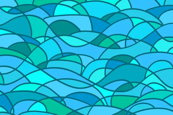Fond Écran Nautique Abstrait Surface Fond Marin Ondulé Motif Mosaïque — Image vectorielle