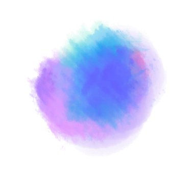 İzole beyaz renkli dijital oracıkta. Renkli aquarelle leke. Elle çizilmiş suluboya splotch. Boya ve mürekkep lekeleri. Parlak leke bulanıklık. Modaya uygun etiket fırça konturu arka plan