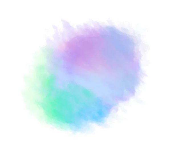 孤立した白地にカラフルなデジタル スポット Aquarelle ブロッチ 手描き水彩の斑点 インクの汚れです 明るいぼかし染色 トレンディなラベル ブラシ ストロークの背景 — ストックベクタ