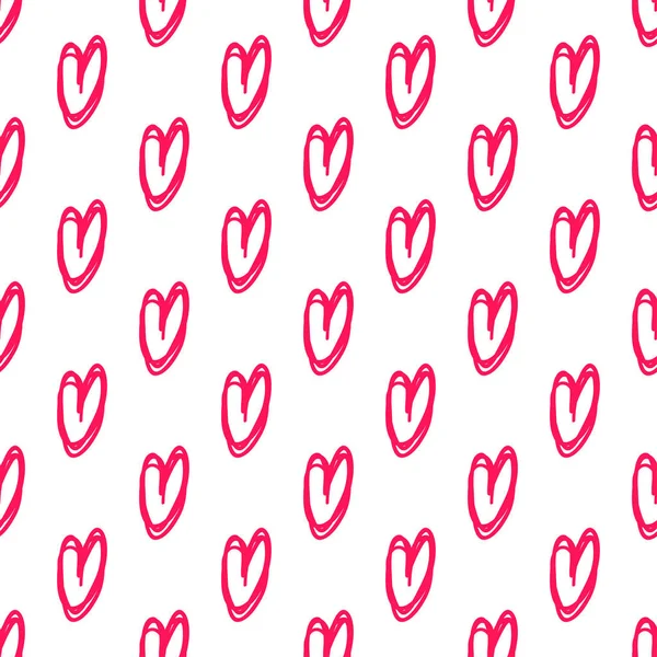 Fond Dessiné Main Avec Des Cœurs Colorés Papier Peint Grungy — Image vectorielle