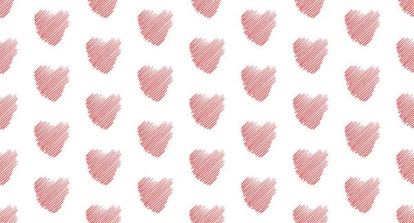 Fondo Dibujado Mano Con Corazones Colores Fondo Pantalla Grueso Sin — Vector de stock