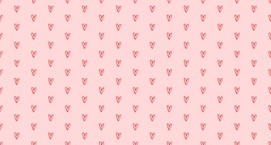 El arka plan renkli kalpler ile çekilmiş. Yüzey üzerinde sorunsuz grungy duvar kağıdı. Aşk işaretleri ile doku soyut. Güzel desen. Hat sanatı. Afiş, el ilanı veya poster yazdırma. Renkli resimde