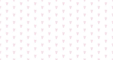 El arka plan renkli kalpler ile çekilmiş. Yüzey üzerinde sorunsuz grungy duvar kağıdı. Aşk işaretleri ile doku soyut. Güzel desen. Hat sanatı. Afiş, el ilanı veya poster yazdırma