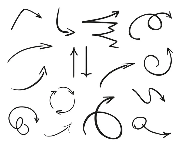 Éléments Infographie Sur Fond Isolement Collection Flèches Sur Blanc Points — Image vectorielle