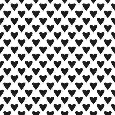 El ile kalpleri arka plan çekilmiş. Sorunsuz duvar kağıdı yüzeyinde. Kaotik doku ile birçok aşk işaret. Güzel desen. Hat sanatı. Afiş, el ilanı veya poster yazdırma. Siyah beyaz resim