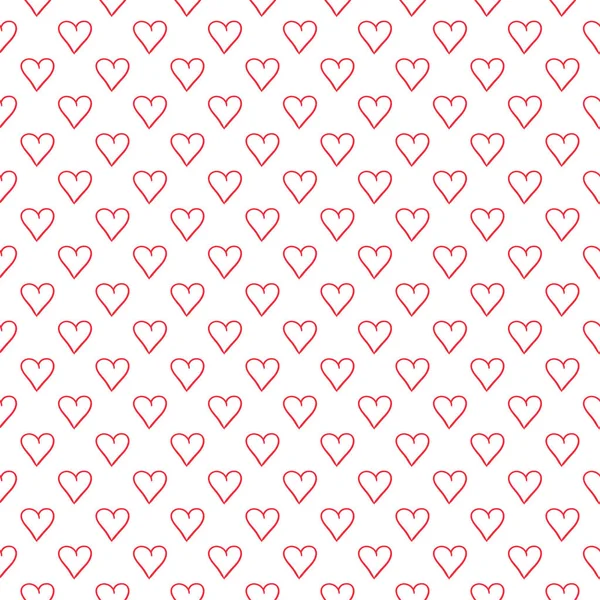 Fondo Con Corazones Dibujados Mano Fondo Pantalla Sin Costuras Superficie — Vector de stock