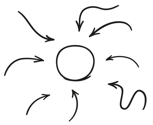 Infographic Element Isolering Bakgrund Samling Pilar Tecken För Design Handritad — Stock vektor