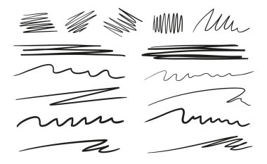 Elle çizilmiş beyaz alt çizgileri yazı. Arka çizgiler bir dizi. Kontur kaotik desenleri. Siyah beyaz resim. Posterler ve el ilanları için yarım yamalak öğeleri