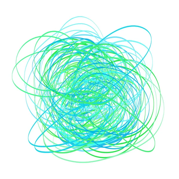 色の白にもつれた カオス パターン 落書きのスケッチ 行の配列とカラフルな背景は 複雑な混沌としたテクスチャです 芸術の創造 バナー ポスター シャツを印刷します — ストックベクタ