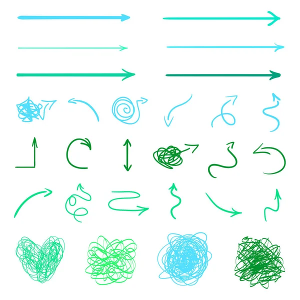 Elementos Infográficos Formas Geométricas Dibujadas Mano Blanco Fondos Color Con — Archivo Imágenes Vectoriales