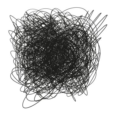 Beyaz Kaos. Karışık doku soyut. Rasgele kaotik satırları. Elle çizilmiş Fotodinamik scrawls. Siyah beyaz resim. Hatları ile arka plan. Evrensel desen. Sanat yaratma
