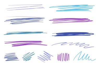 Elle çizilmiş beyaz alt çizgileri yazı. Çizgiler bir dizi renkli arka planlar. Kaotik desenleri. Renkli resimde. Yarım yamalak öğeleri