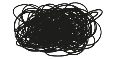 Beyaz üzerine kaotik şekli. Karışık doku soyut. Elle çizilmiş Fotodinamik scrawls. Siyah beyaz resim. Hatları ile arka plan. Evrensel desen. Sanat yaratma