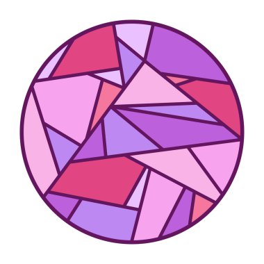 Çember oluşturun. Soyut geometrik desen. Lekeli cam pencere. Tasarımınız için yazdır