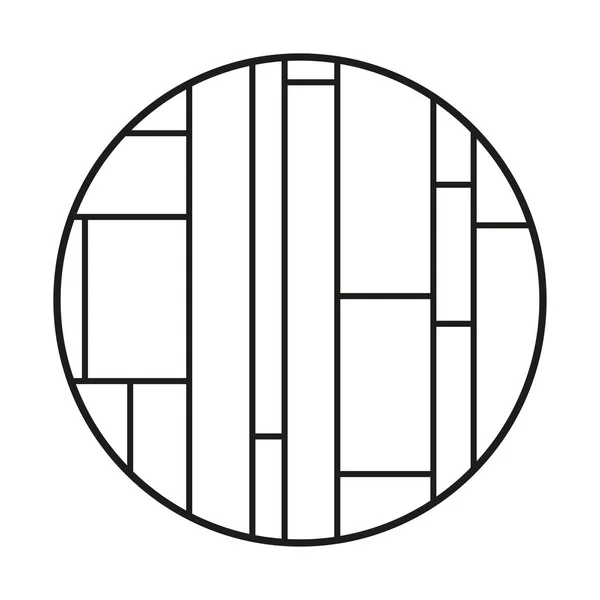 Fönster Målat Glas Hand Dras Cirkel Mönster Isolering Bakgrund Geometrisk — Stock vektor