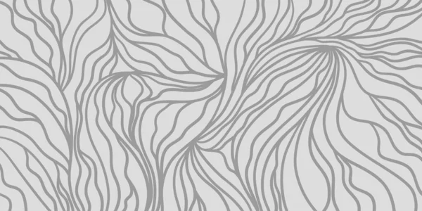 Monochromes Wellenmuster Welliger Hintergrund Handgezeichnete Wellen Doodle Für Design Schwarz — Stockvektor