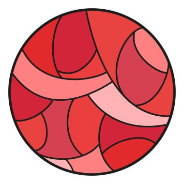 Renkli daire deseni. İzole edilmiş beyaz arkaplanda el çizimi çember