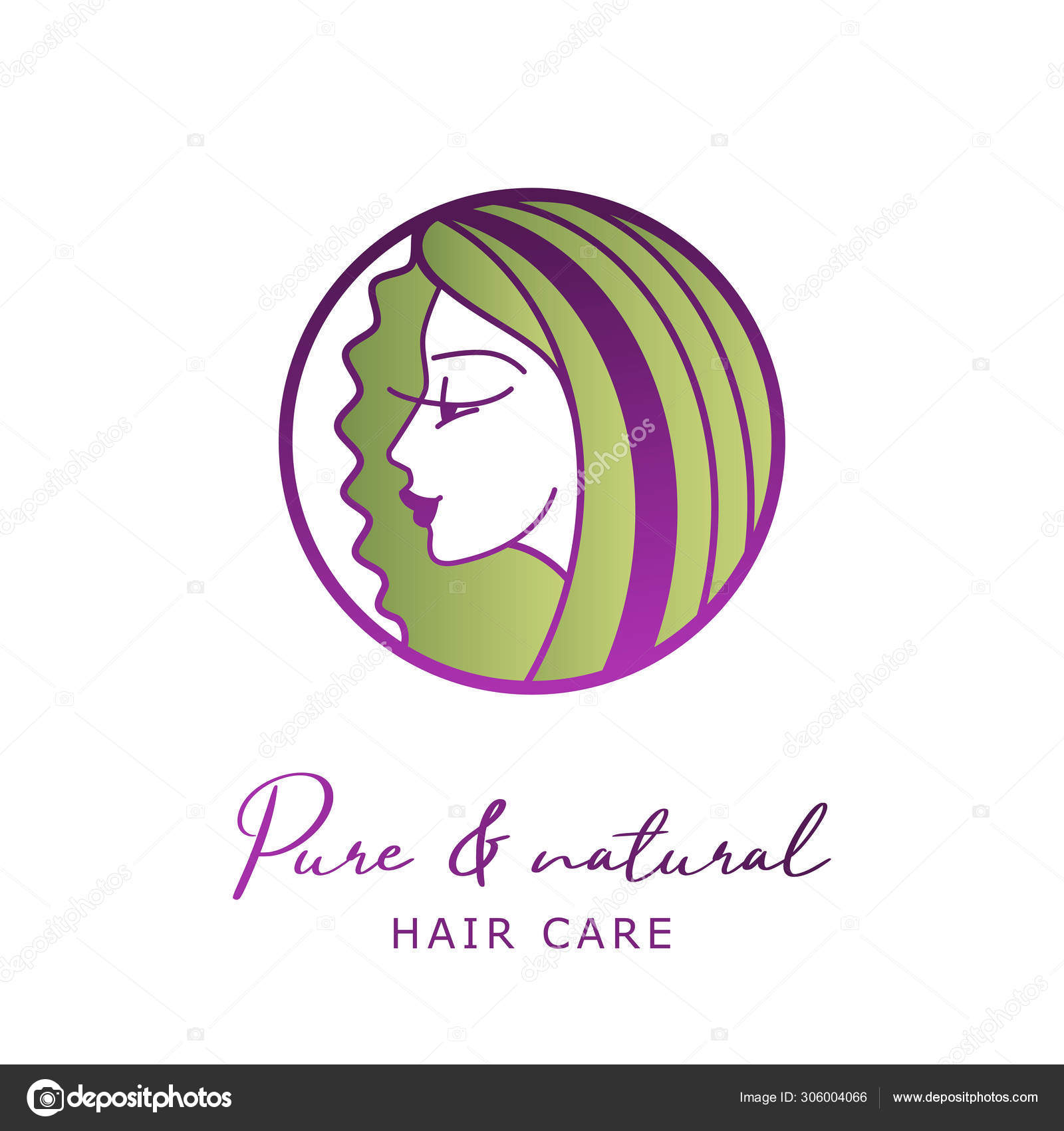 Vector Logo Design Beauty Salon Fashion Hairdresser Hair Cosmetic