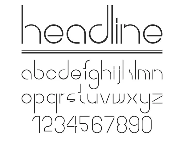 Çağdaş çizgi alfabe. Hipster soyut vektör yazı tipi.
