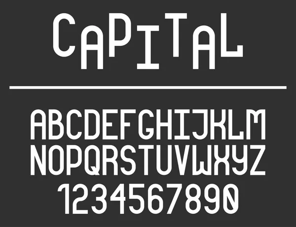 Modern Line Alphabet Hipster Abstract Vector Font — Stock Vector