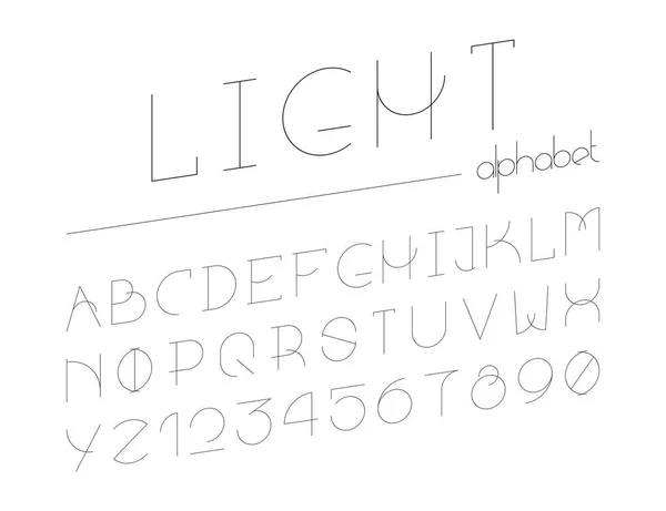 Modern Line Alphabet Hipster Abstract Vector Font — Stock Vector